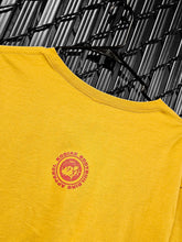 Train Hard Die Strong Ladies Cropped Longsleeve (Vintage Gold)