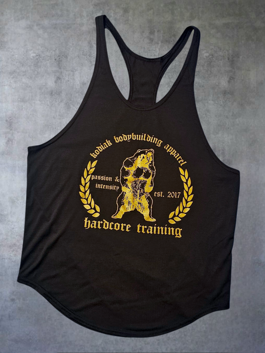 Premium Men's Stringer Tank - Hardcore Training Logo (SM, LG, XL)