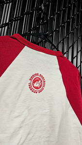 Train Hard Die Strong Red & White 3/4 Sleeve Raglan