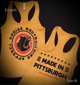 Made In Pittsburgh Ladies Tank (Vintage Gold)